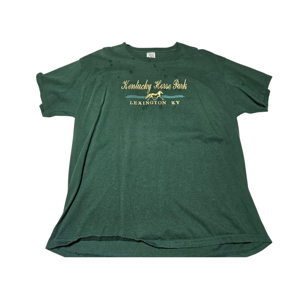 Vintage‎ Kentucky Horse Park Lexington KY T-Shirt – Forest Green Delta XL As Is